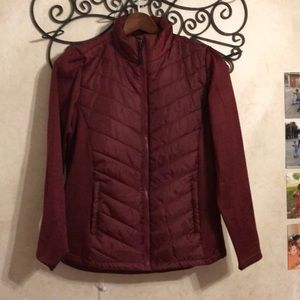 Wine colored full zip jacket